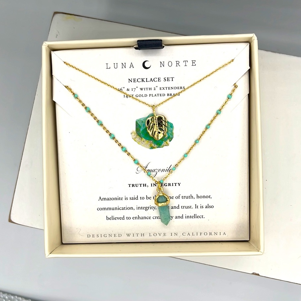 Luna Norte Amazonite Necklace Set